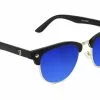 Glassy Morrison Premium Polarized Sunglasses - Matte Black & Blue Mirror