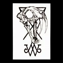 Welcome SABERSKULL STICKER - WHITE/HIGH DENSITY BLACK Accessories