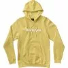 Thank You Skateboards Thank You Embroidered Center Hoodie - Light Yellow Men's