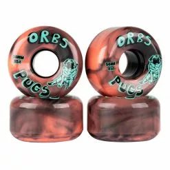 Wheels ORBS PUGS - 56MM/85A - CORAL/BLACK