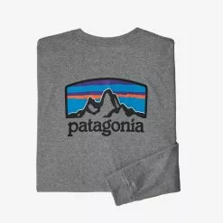 Men's Long Sleeve Fitz Roy Horizons Responsibili-Tee®- Patagonia - Gravel Heather