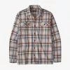 Patagonia Men's Long-Sleeved Organic Cotton Midweight Fjord Flannel Shirt - Drifted: Cornice Grey