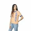 Santa Cruz Women's Obscure Strip Ringer S/S Regular T-Shirt Peach