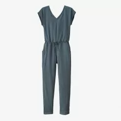 Patagonia Women's Organic Cotton Roaming Jumpsuit - Plume Grey Jackets