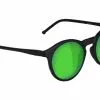 Glassy Accessories Apollo Premium Polarized Sunglasses - Matte Blackout / Green Mirror