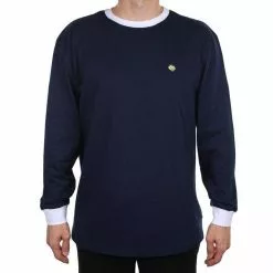 Magenta Men's Skateboards Brode Longsleeve Tee Navy