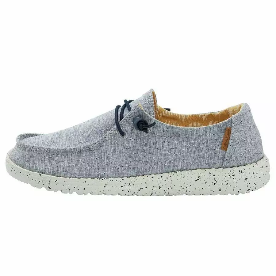 Hey Dude Wendy Chambray - White Blue All Footwear
