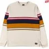 Vans Men's Lynwood Stripe Long Sleeve Shirt - Oatmeal