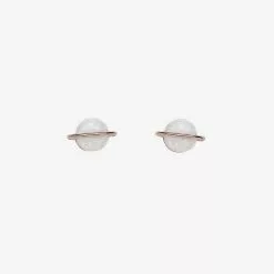 Pura Vida OPAL SATURN STUD EARRINGS Rose Gold Accessories