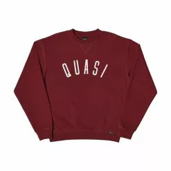 Quasi Poster Crew Sweat [Maroon] Men's