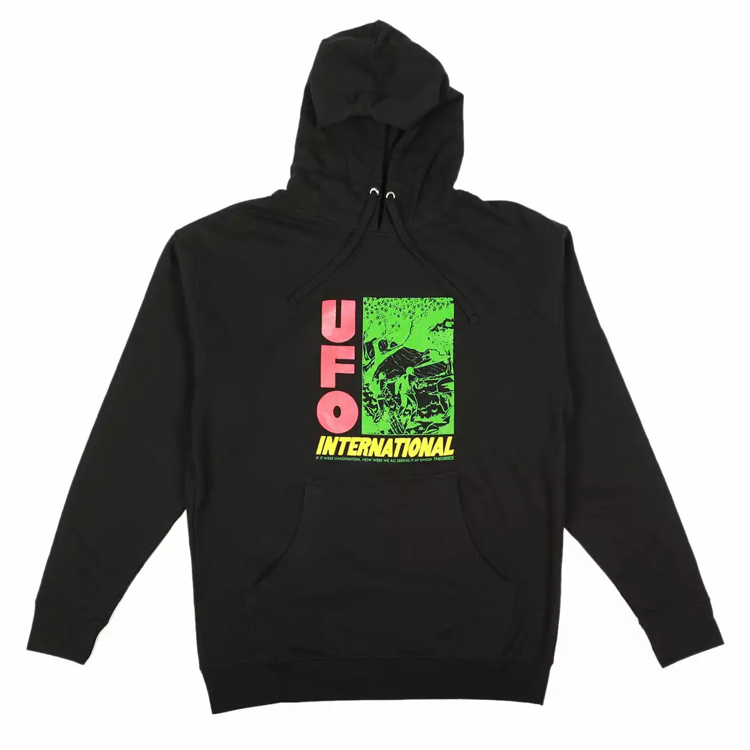 TOA THEORIES UFO INTERNATIONAL HOODIE - BLACK Men's