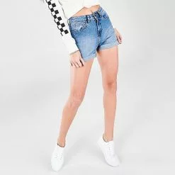 WOMEN'S VANS HIGH RISE ROLL CUFF DENIM SHORTS