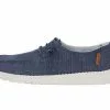 WENDY CHAMBRAY NAVY WHITE Women's Hey Dude Shoes