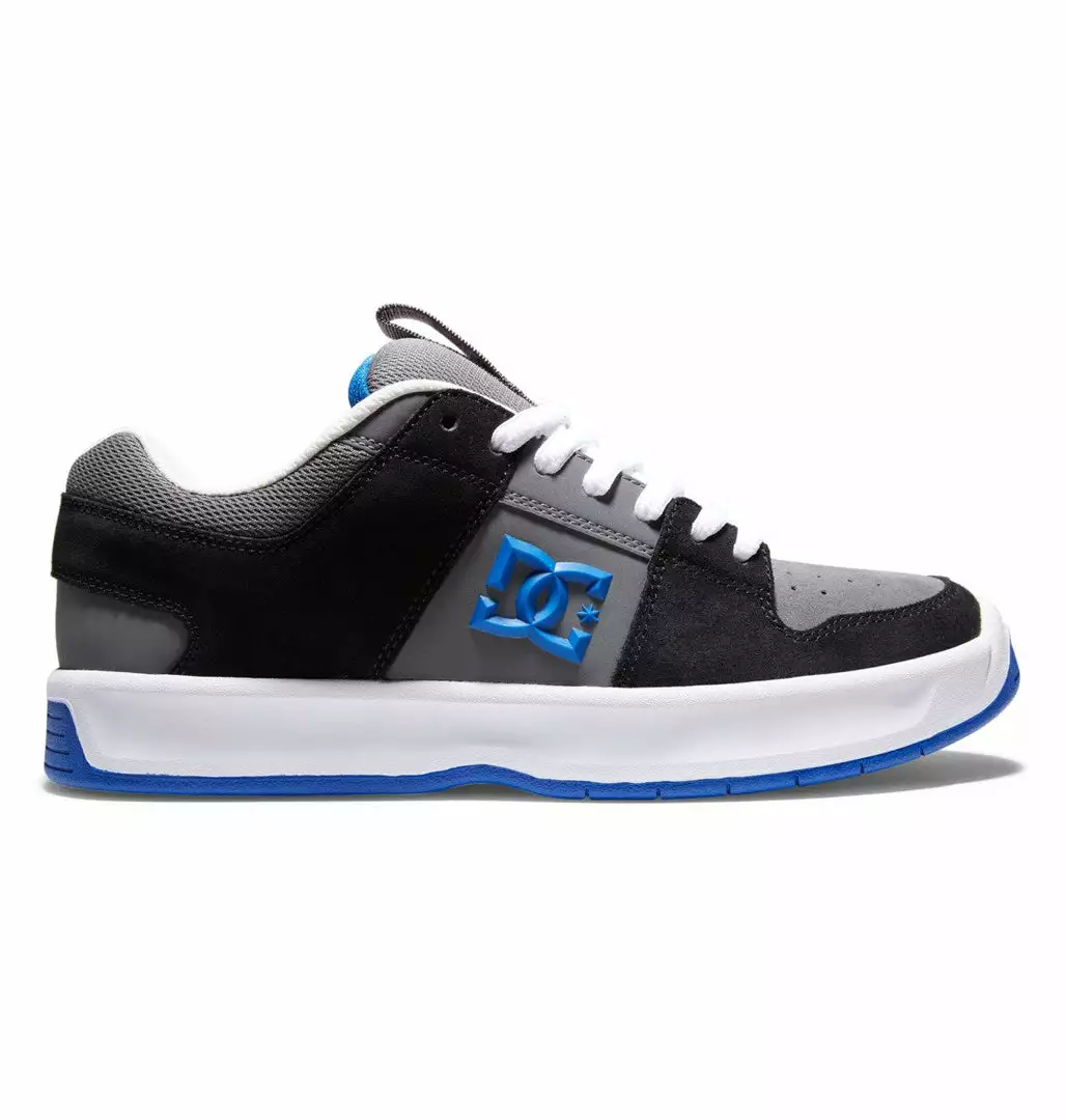 DC Shoes All Footwear MEN'S LYNX ZERO SKATE SHOES - BLACK/ GREY/ BLUE