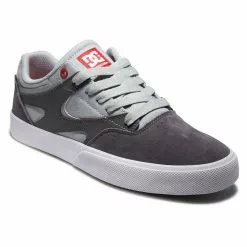 DC Shoes MEN'S KALIS VULC SHOES - GREY/GREY/RED (xssr)
