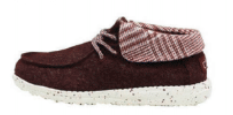 Hey Dude Britt Houndstooth Burgundy Shoe-Clearance