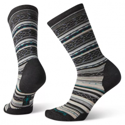 Smartwool Accessories Women's Everyday Zig Zag Valley Crew Socks - Charcoal Heather