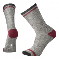 Smartwool Accessories Everyday Larimer Crew Socks - Charcoal Heather/Tibetan Red Heather