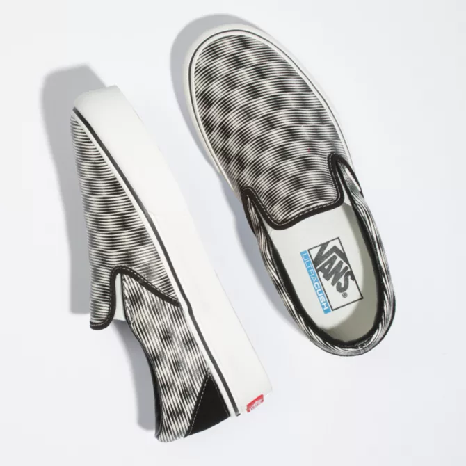 Vans HEMP BLUR CHECKER SLIP-ON PLATFORM SF