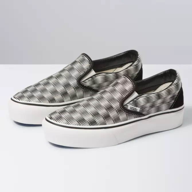 Vans HEMP BLUR CHECKER SLIP-ON PLATFORM SF