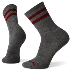 Smartwool Accessories Athletic Targeted Cushion Stripe Crew Socks - Medium Gray