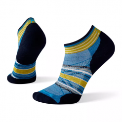 Smartwool Run Light Targeted Cushion Pattern Low Cut Sock - Neptune Blue
