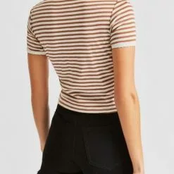 Brixton Raquel Ringer Tee - Dove Women's