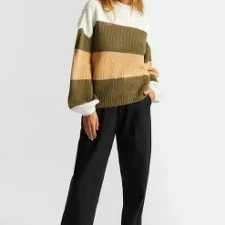 Brixton Madero Sweater - Military Olive